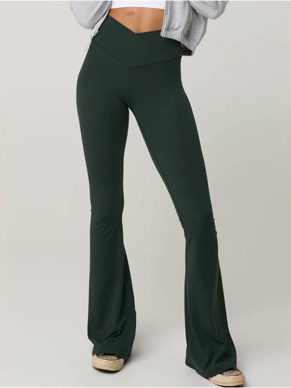 OFFLINE By Aerie Real Me High Waisted Crossover Flare Leggings, sz M